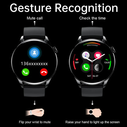 For Phone Xiaomi Huawei Android ECG Smart Watch Men Android 2022 Bluetooth Call Smartwatch Blood Pressure Heart Rate Men Fitness