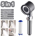New Pressurized Shower 4 Modes Adjustable Water Saving Shower High Pressure Showerhead with Filter Bathroom Massage Shower